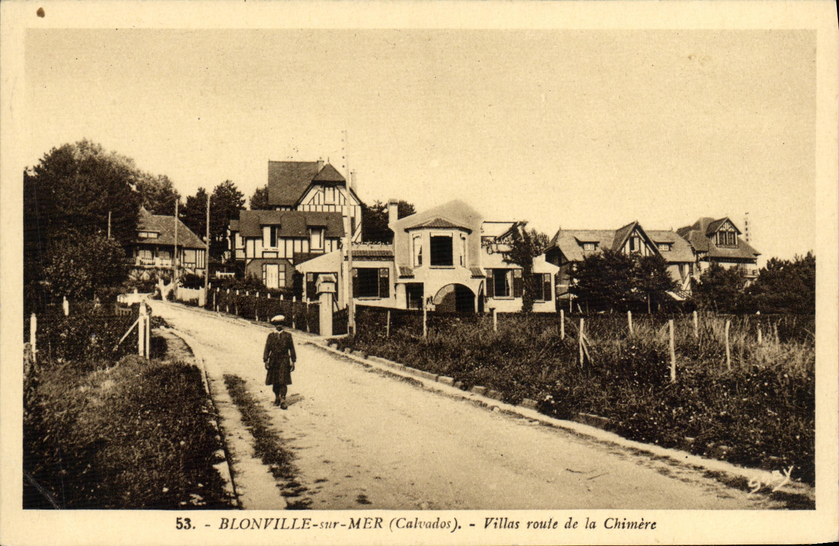 VINTAGE POSTCARD Blonville on Sea Villas road of the Dream