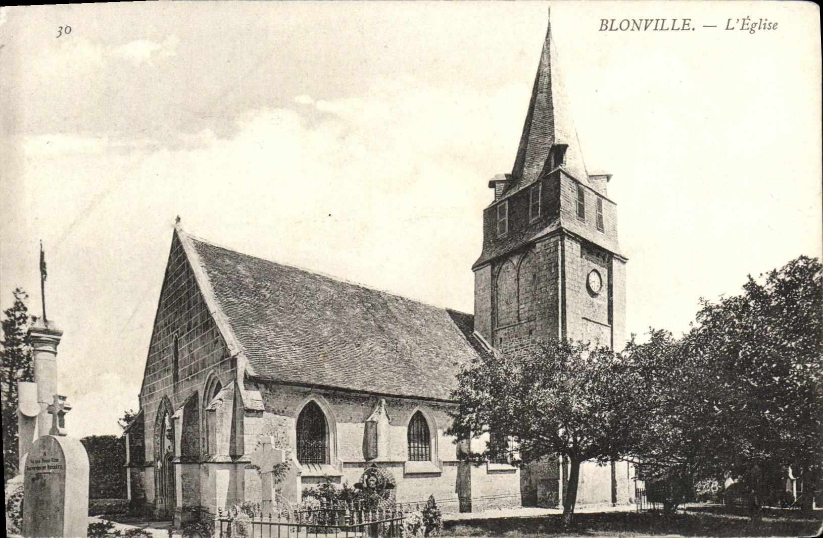 VINTAGE POSTCARD Blonville L Church