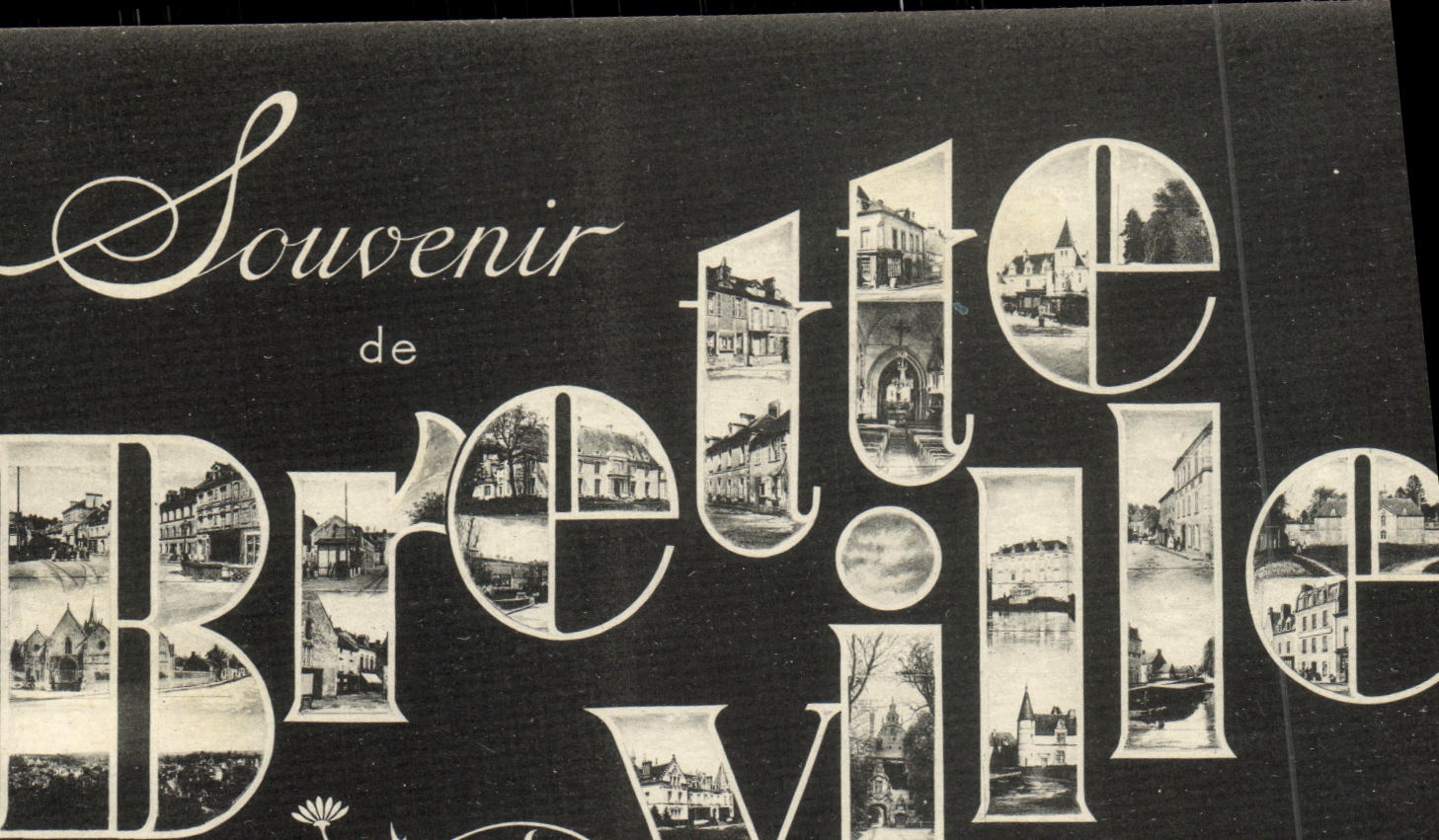 VINTAGE POSTCARD To remember of Bretteville on Width