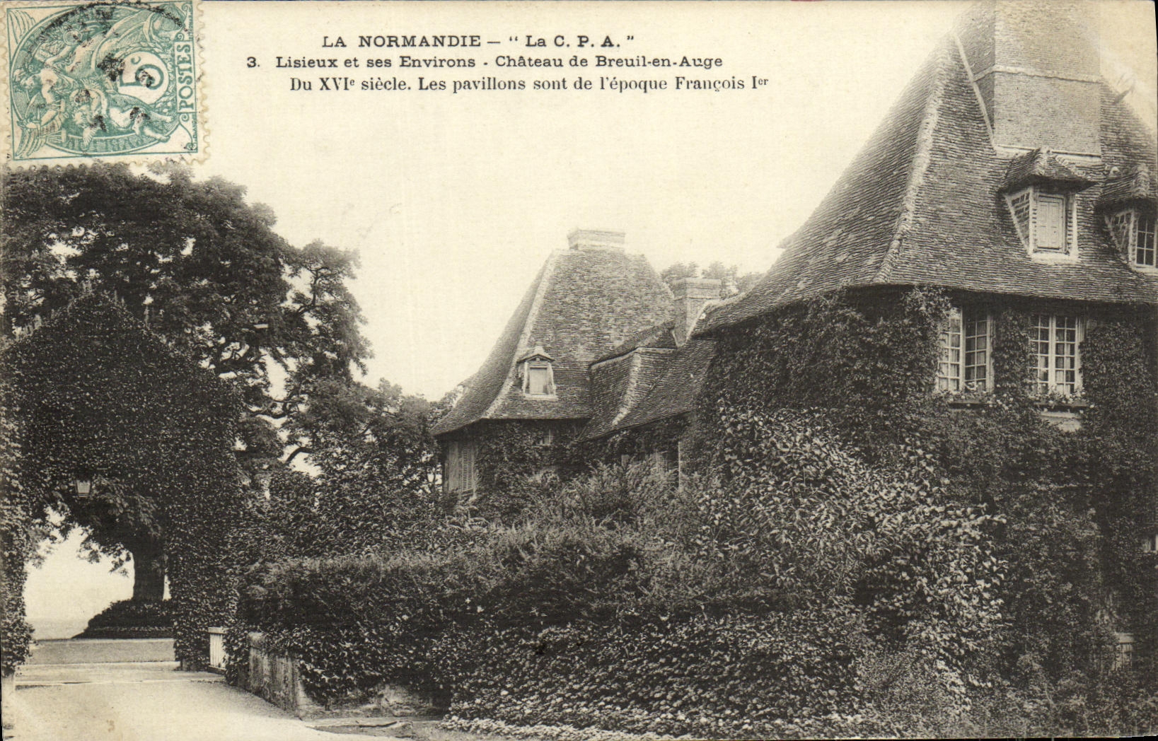 CPA Lisieux et ses Environs Chateau de Breuil en Auge Les pavillons sont de l epoque Francois 1er