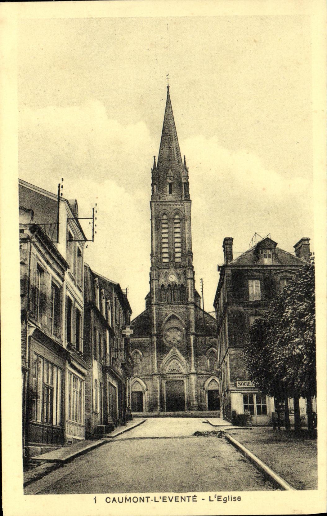 VINTAGE POSTCARD Caumont L Ventilates L Church