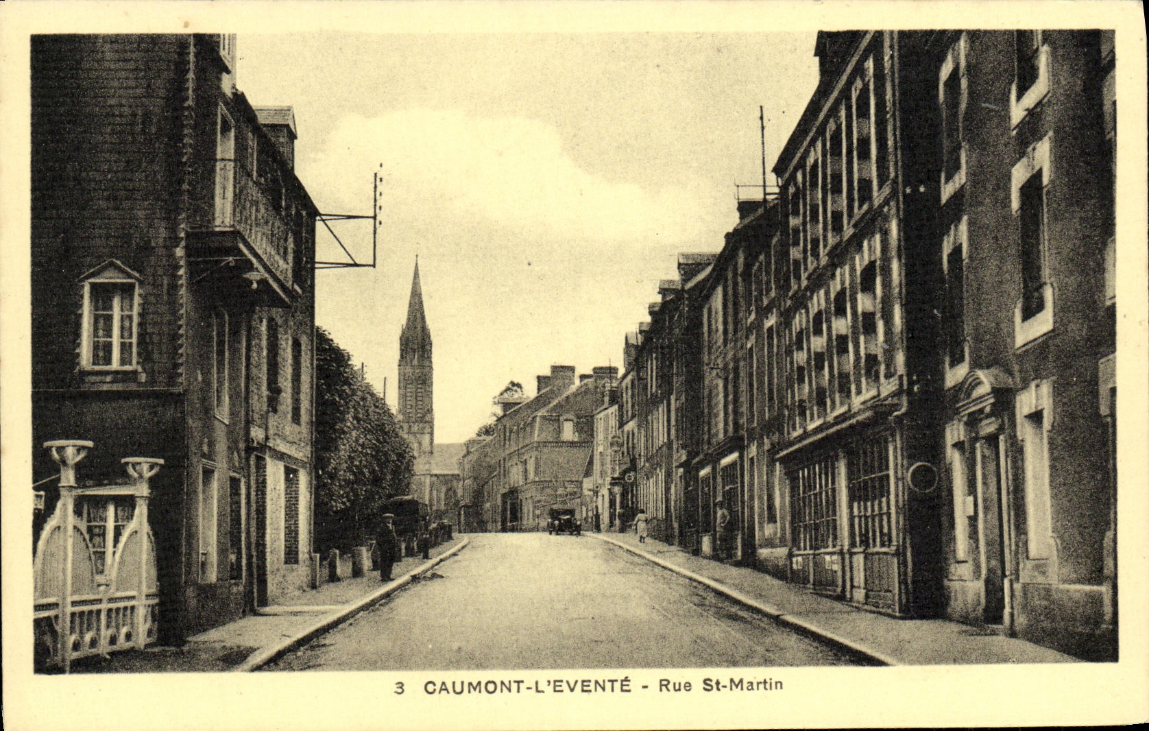 VINTAGE POSTCARD Caumont L Ventilates Street St Martin