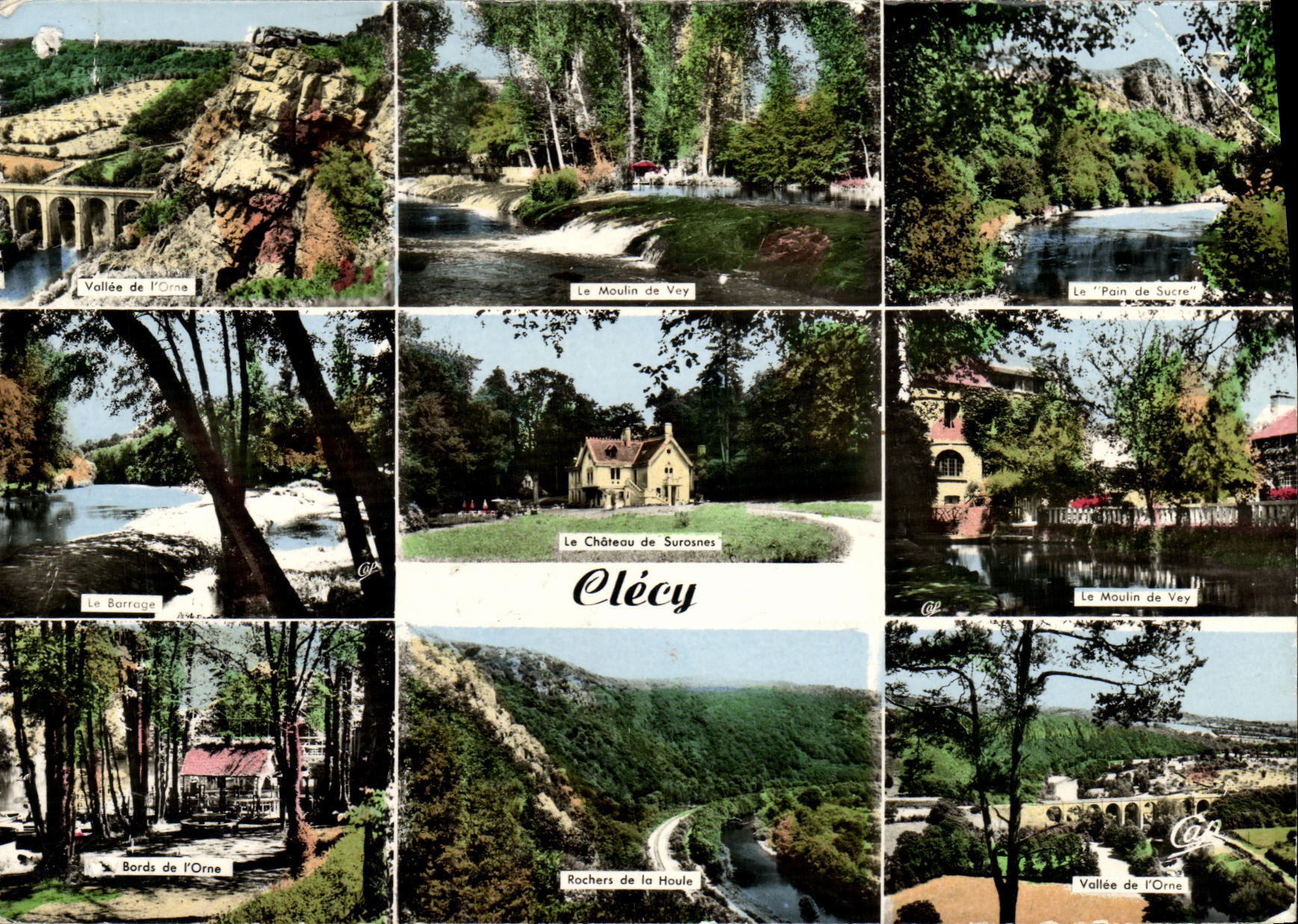 MODERN CARD Switzerland Normande Clecy Vallee of L Decorates Mill of Vey Barrage Sugar loaf