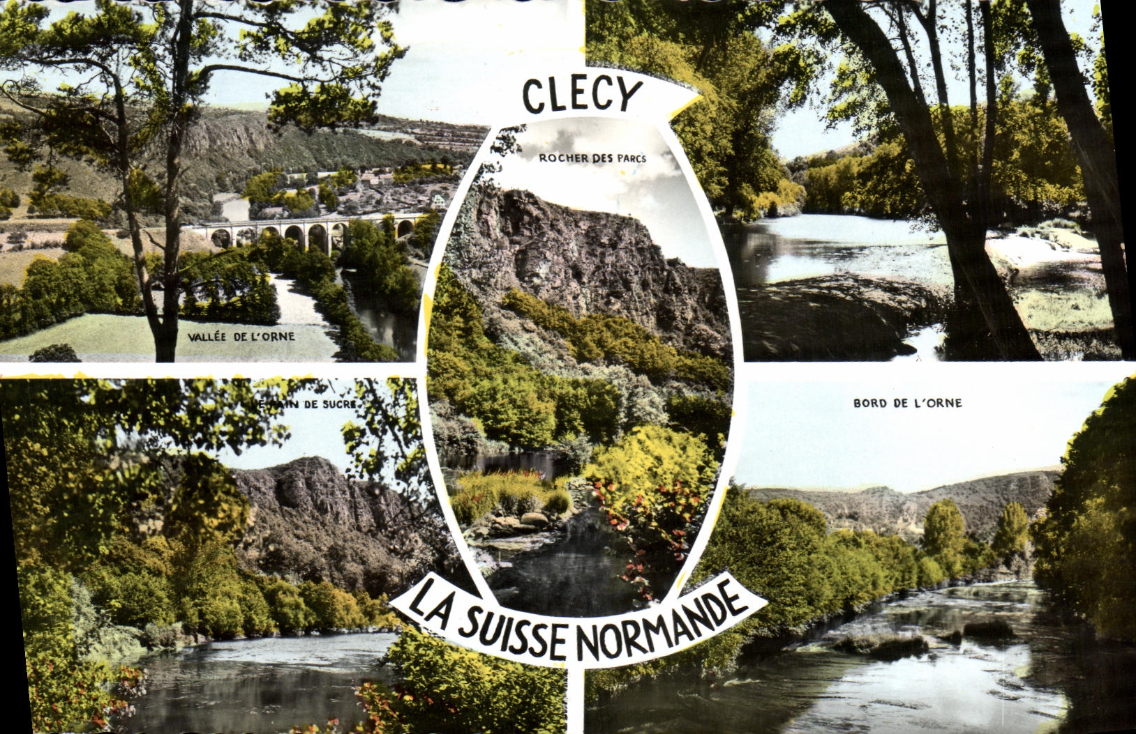 VINTAGE POSTCARD Clecy Switzerland Norman Souvenir