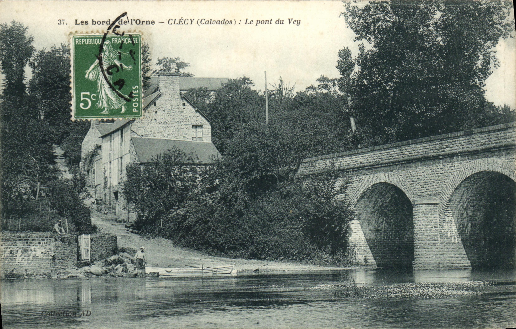 CPA Les bords de l Orne Clecy Le Pont du Vey