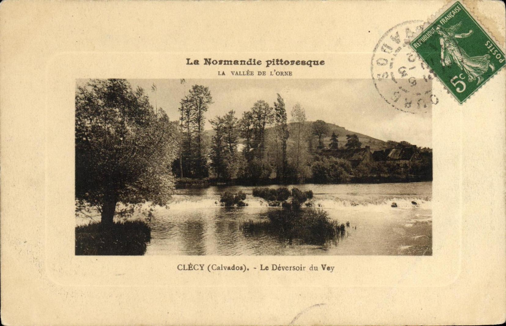 VINTAGE POSTCARD Clecy the Outfall of Vey