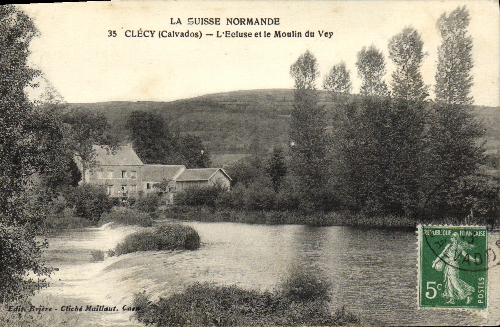 CPA Clecy L Ecluse et le Moulin du Vey