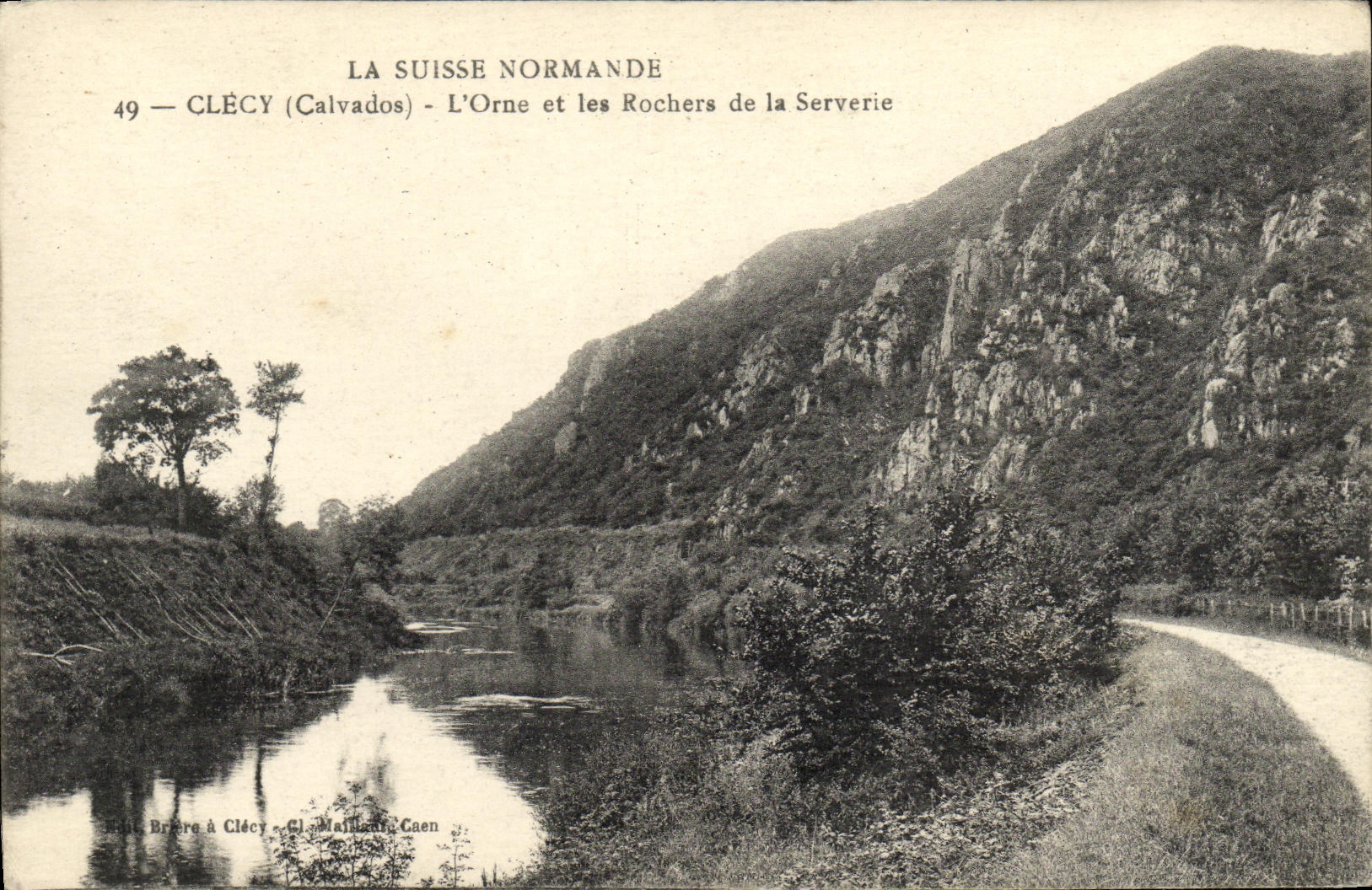 La POSTAL Suiza Normande Clecy L de la VENDIMIA adorna y oscila de Serverie