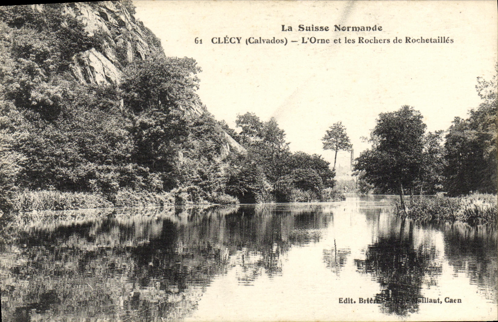 La POSTAL Suiza Normande Clecy L de la VENDIMIA adorna y las rocas de Rochetailles