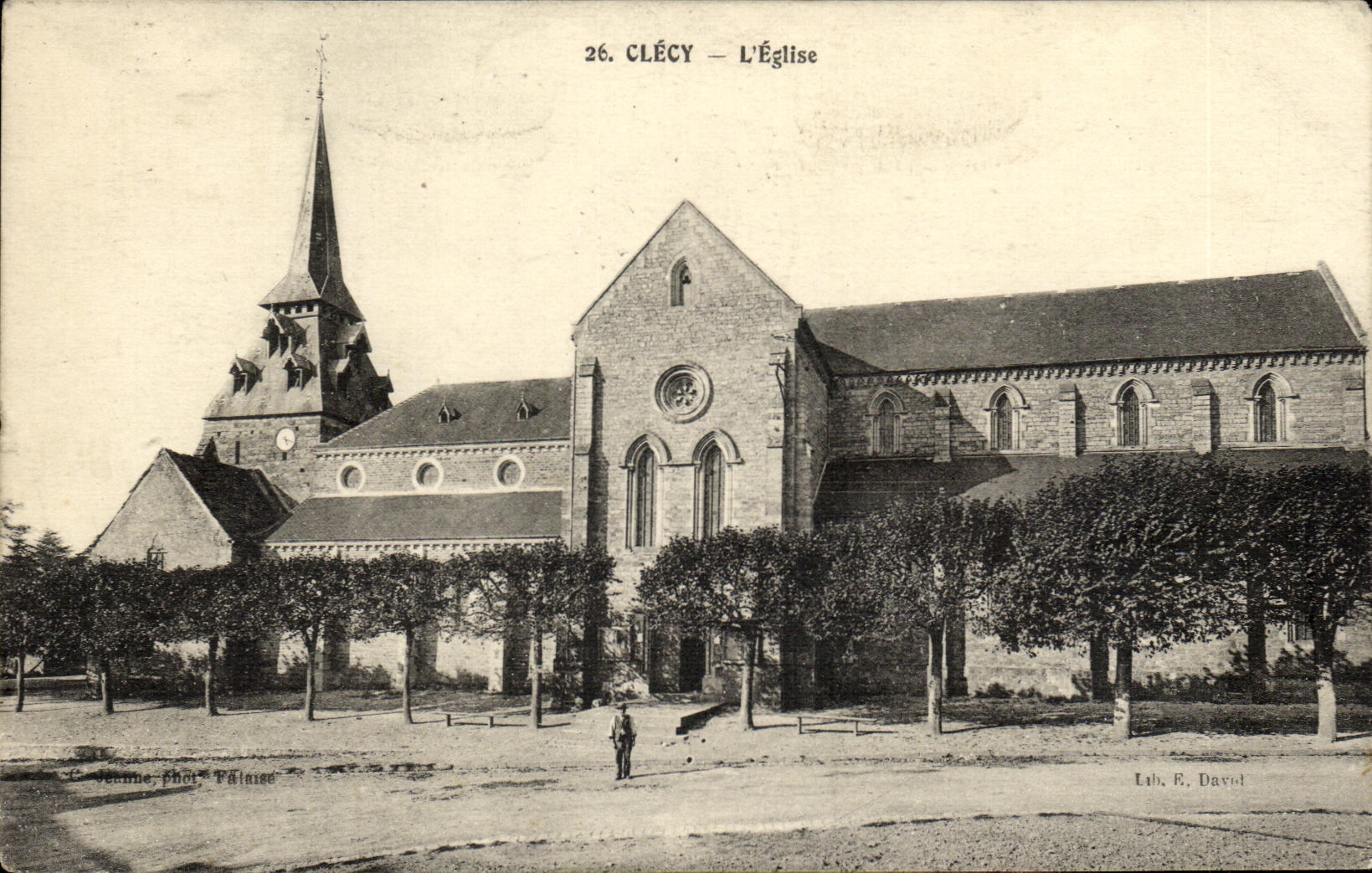 VINTAGE POSTCARD Clecy L Church