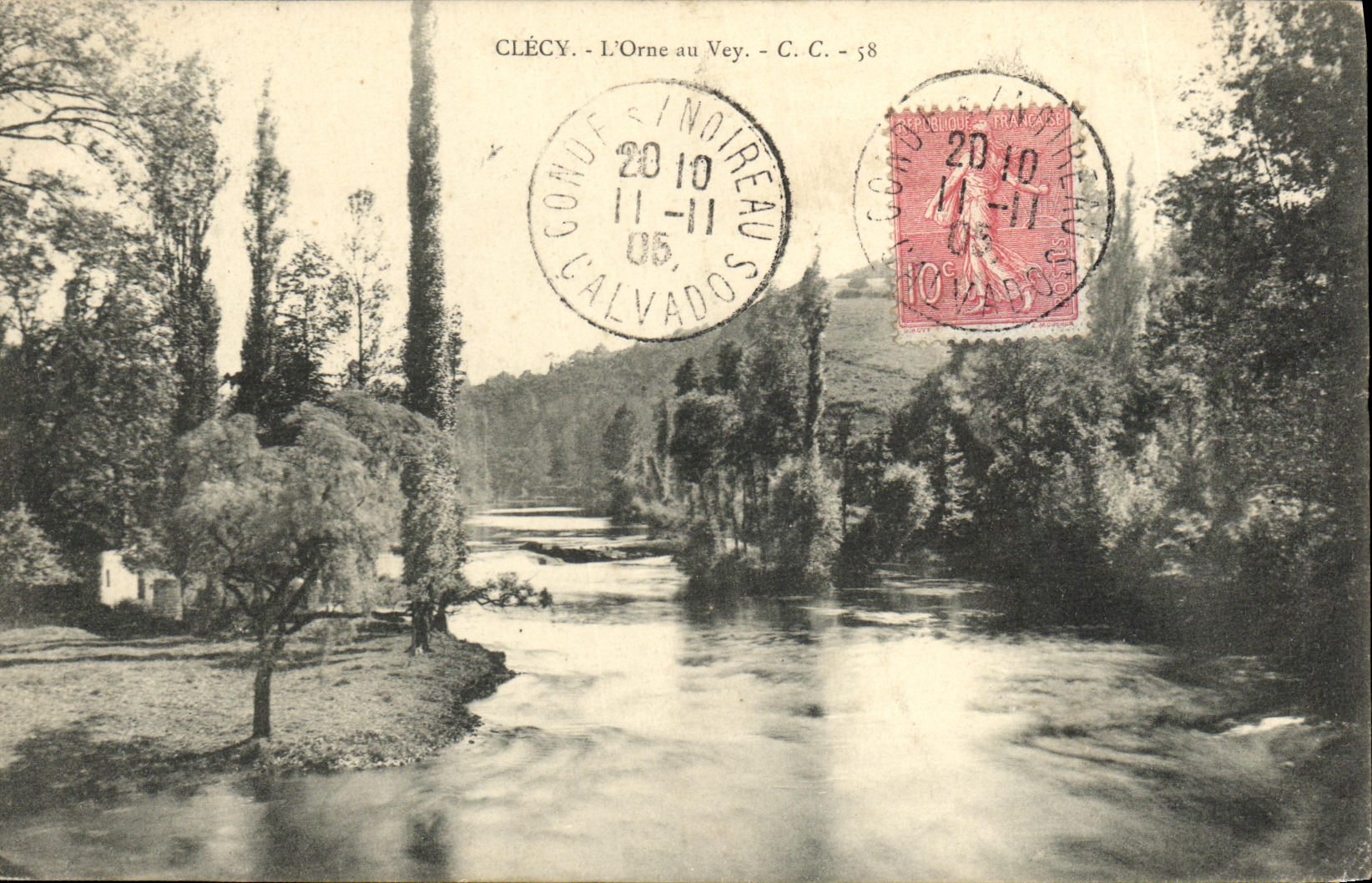 La POSTAL Clecy L de la VENDIMIA adorna en Vey