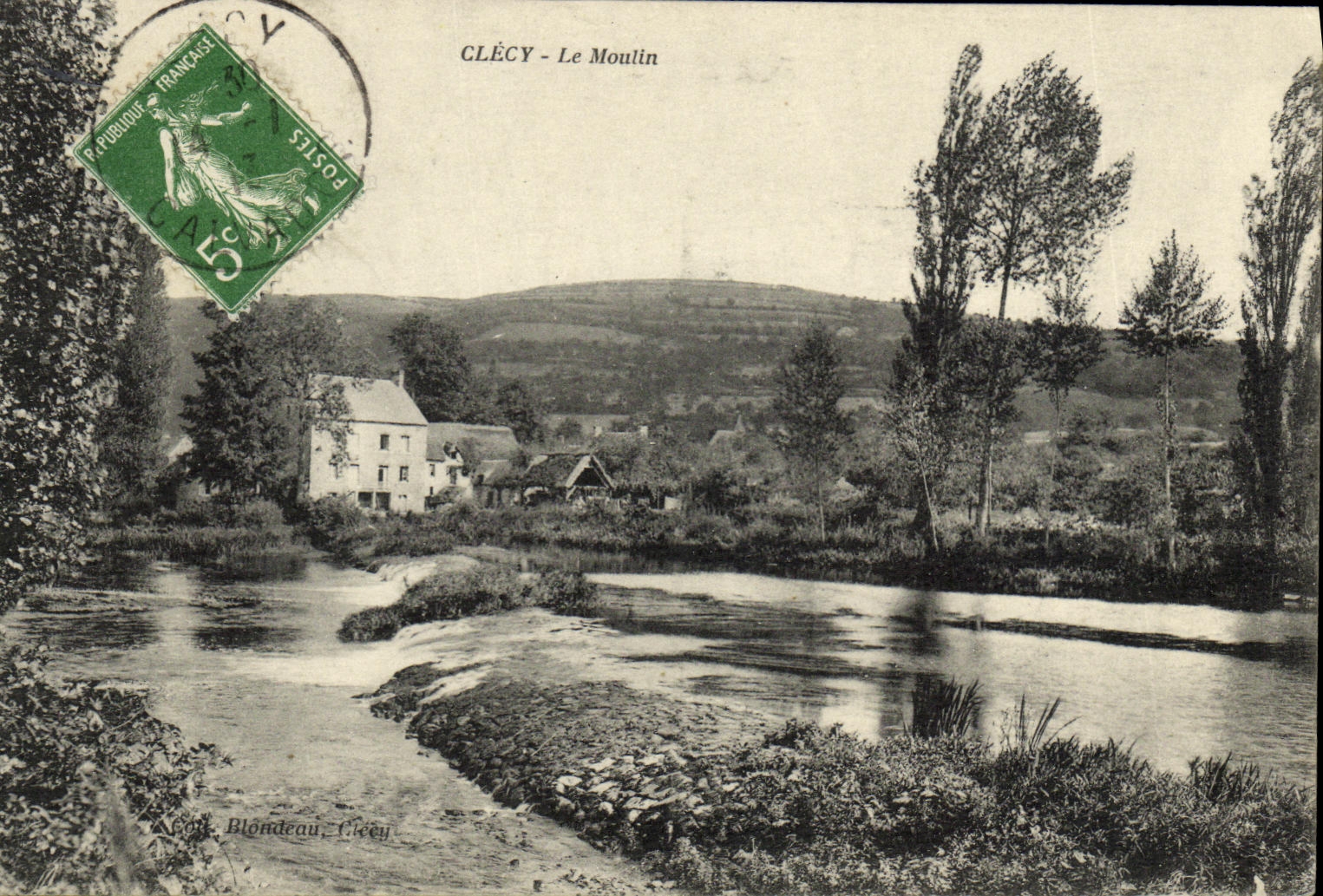 VINTAGE POSTCARD Clecy the Mill