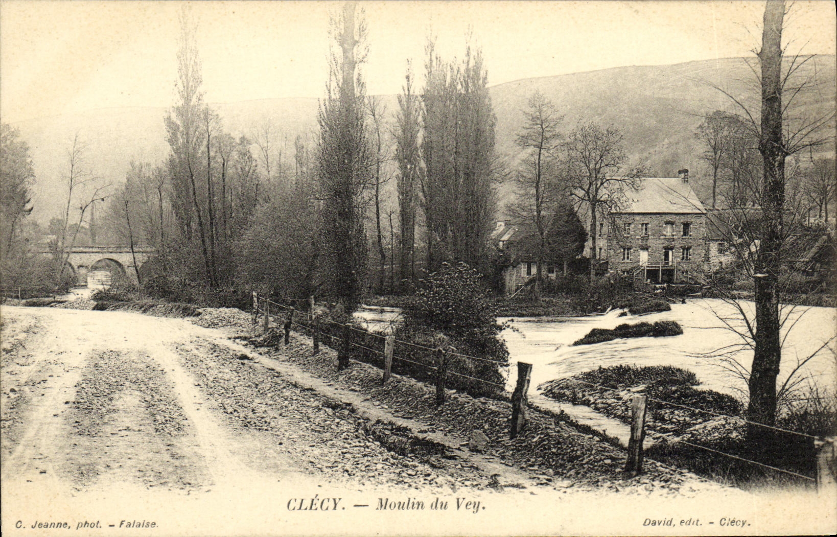 VINTAGE POSTCARD Clecy Mill of Vey