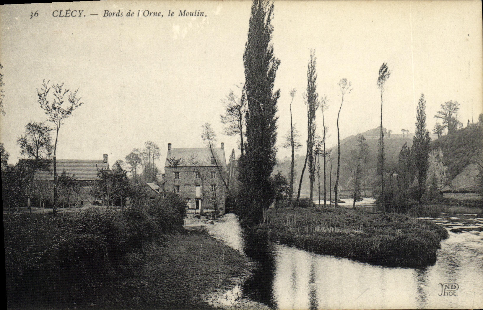 La POSTAL Clecy Bords de la VENDIMIA de L adorna el molino