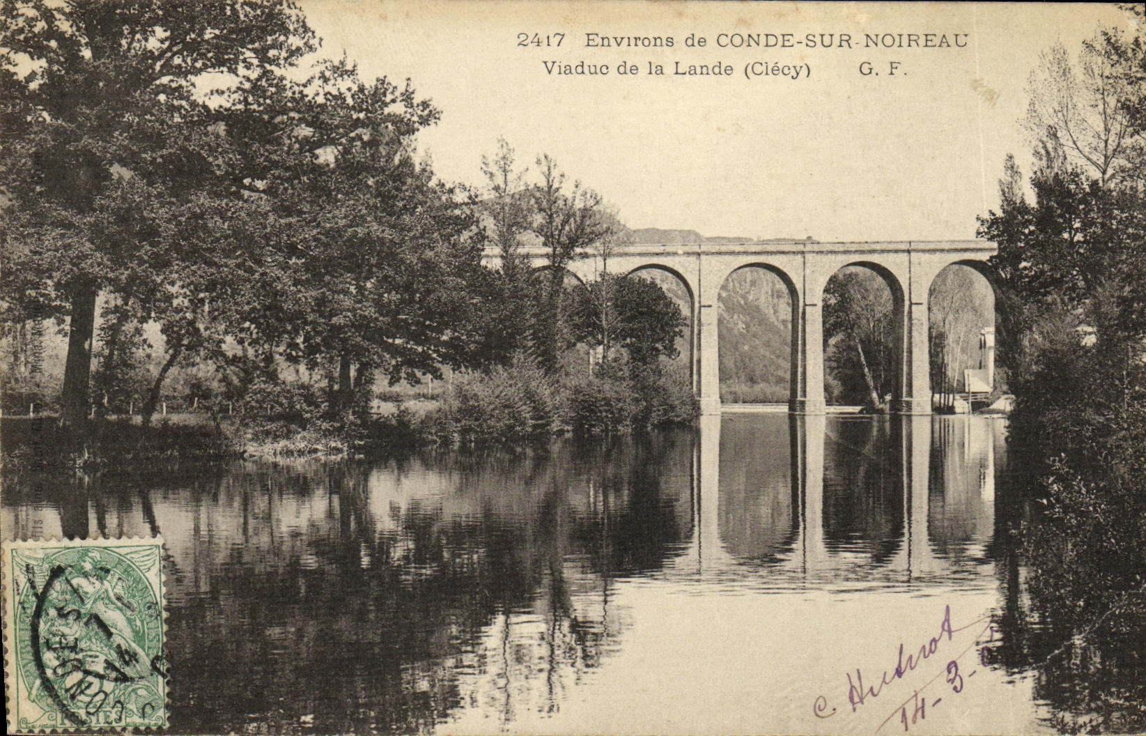 VINTAGE POSTCARD Clecy Cop On Noireau Viaduct of the Moor