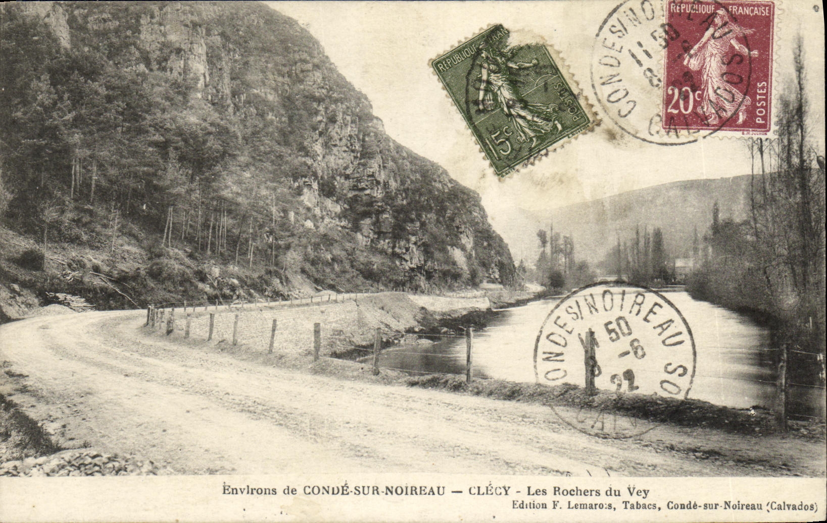 VINTAGE POSTCARD Clecy Surroundings of Cop On Noireau rocks of Vey