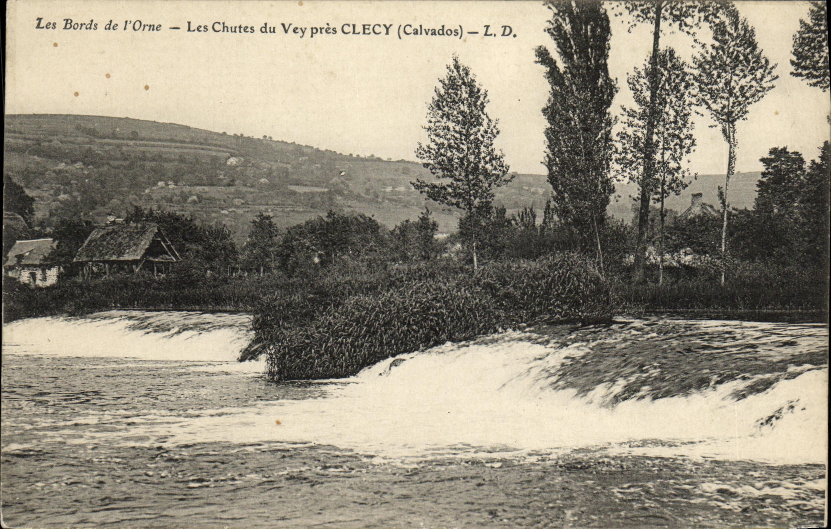 VINTAGE POSTCARD Clecy Falls of Vey Close Clecy
