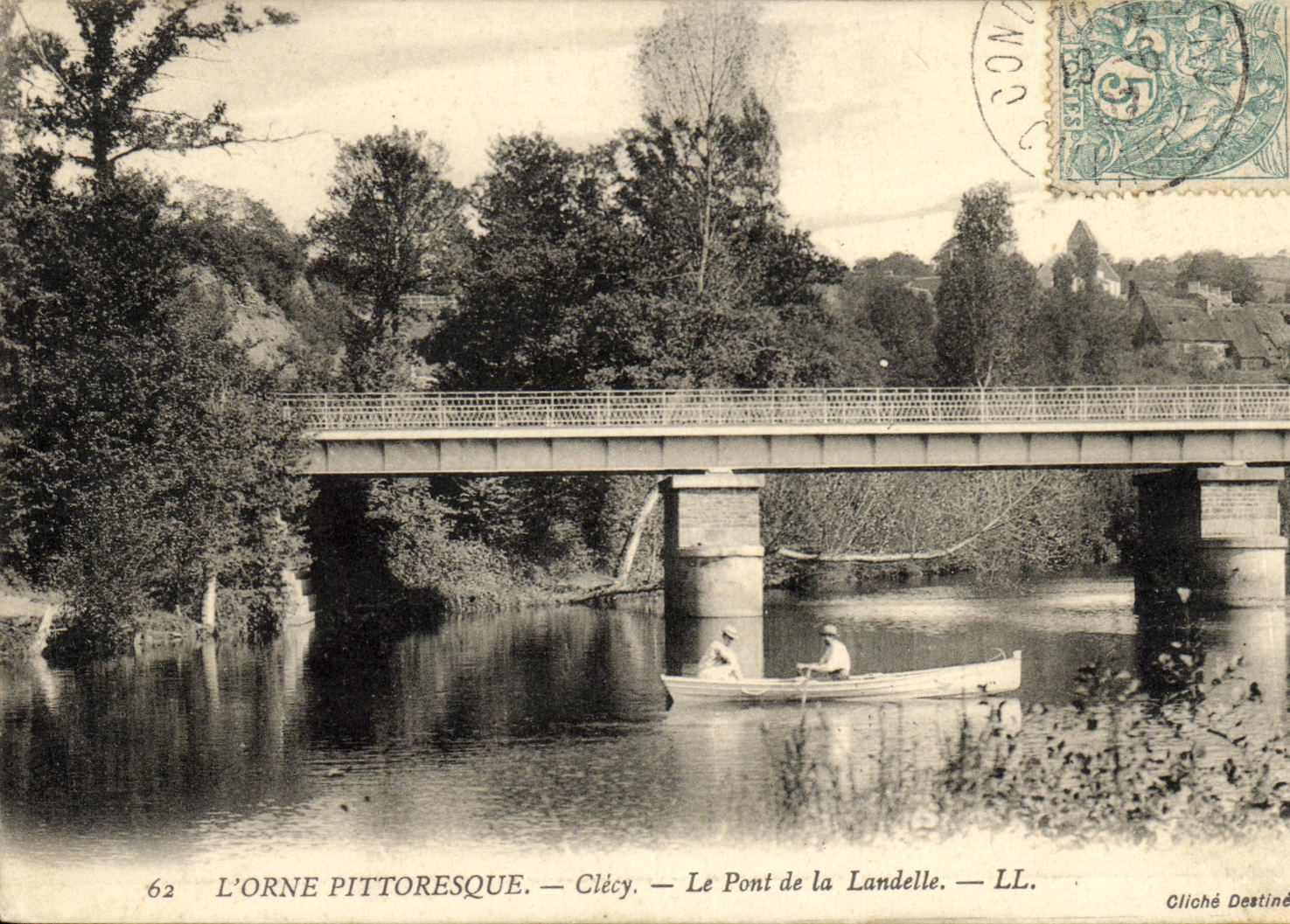 VINTAGE POSTCARD Clecy the Bridge of Landelle