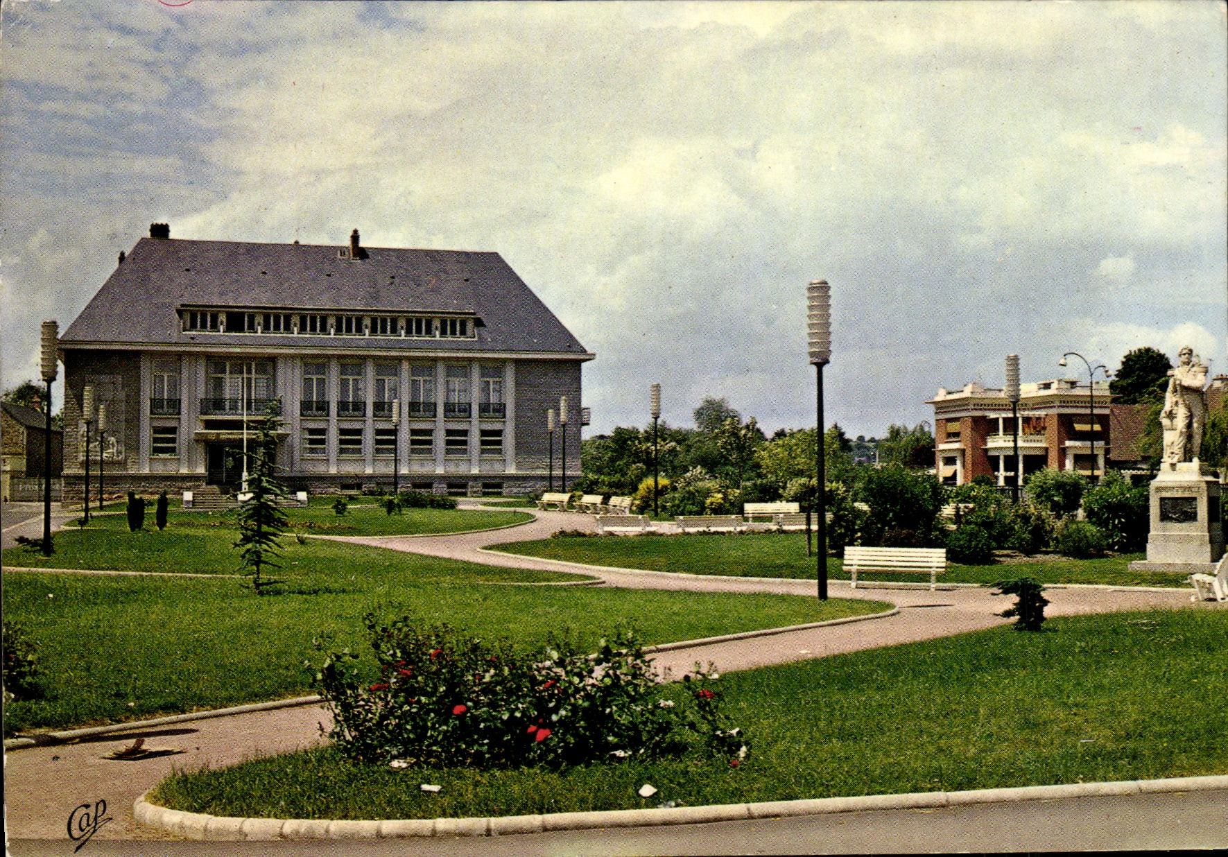 MODERN CARD Cop On Noireau the Public garden and L Town hall