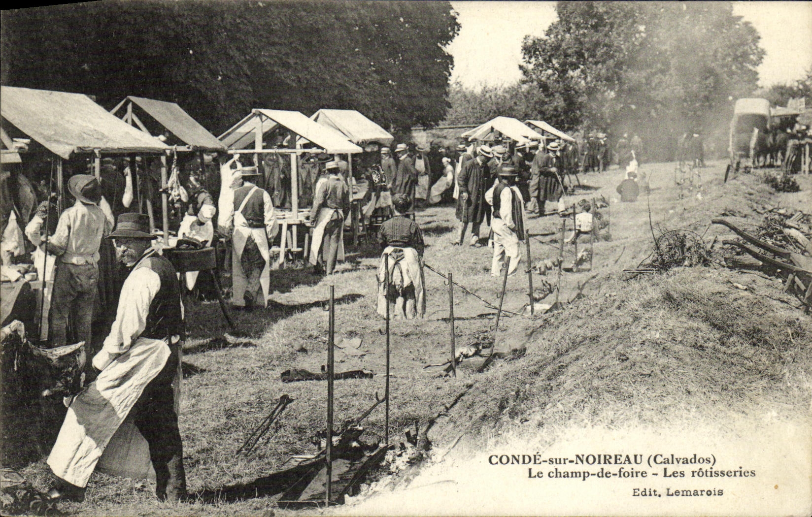 VINTAGE POSTCARD Cop On Noireau the Fairground grill rooms TOP