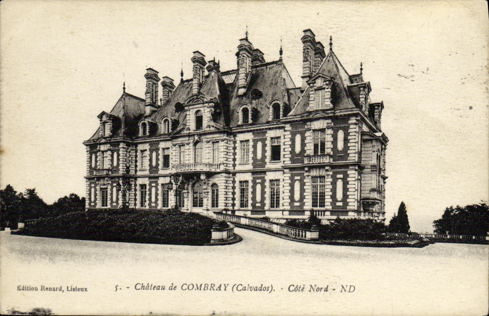 VINTAGE POSTCARD Combray Castle Dimensions Northern