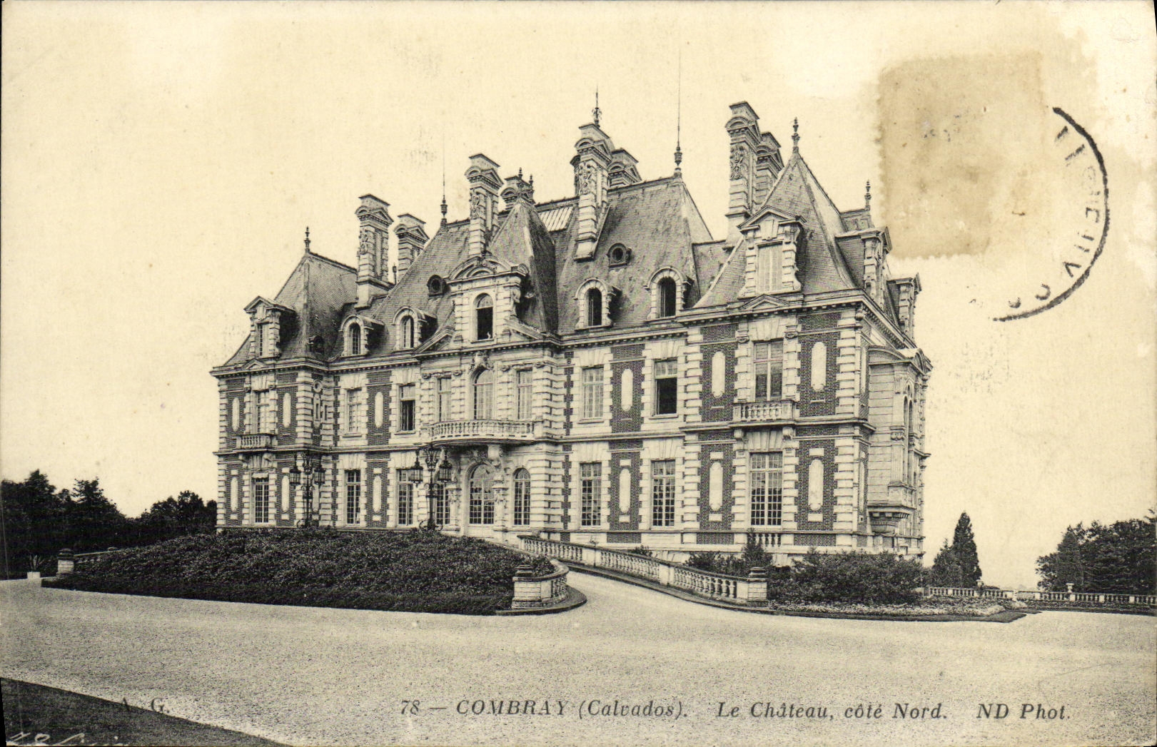 VINTAGE POSTCARD Combray the Castle Dimensions Northern