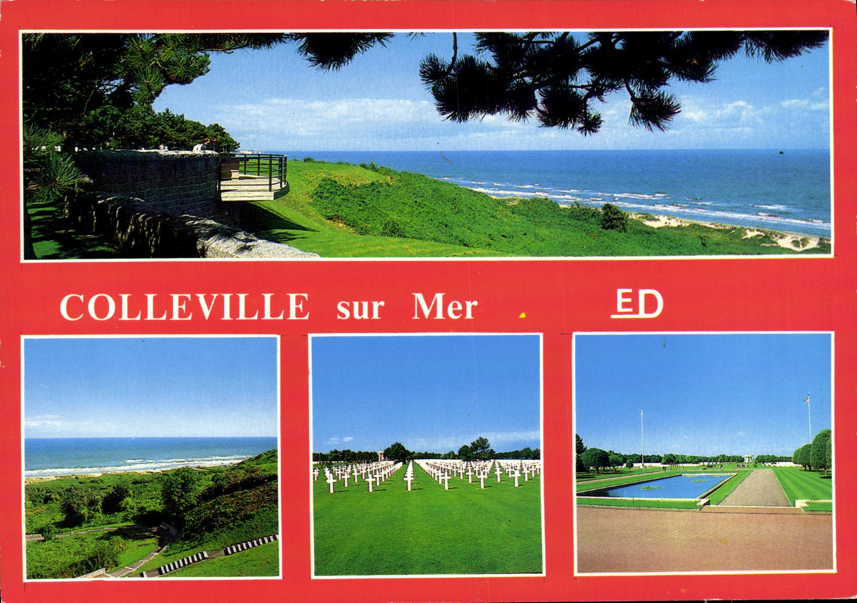 MODERN CARD Colleville on Sea American Cemetery Militaria