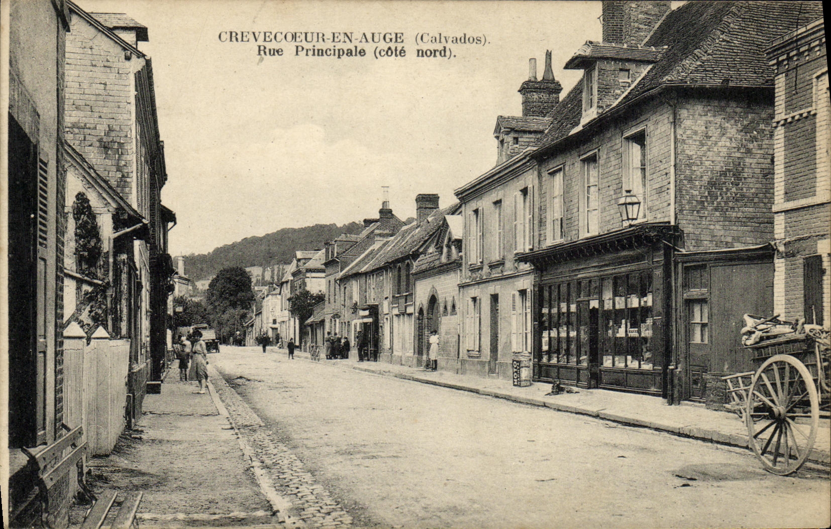 VINTAGE POSTCARD Crevecœur out of Trough Main street