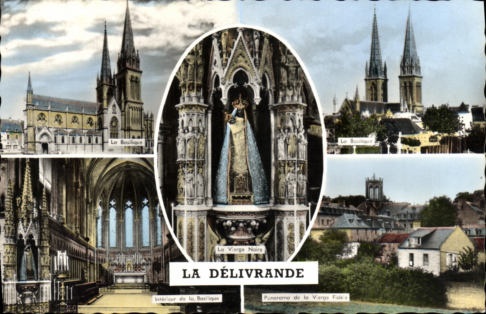 MODERN CARD Delivrande Basilica Panorama of the Faithful Virgin