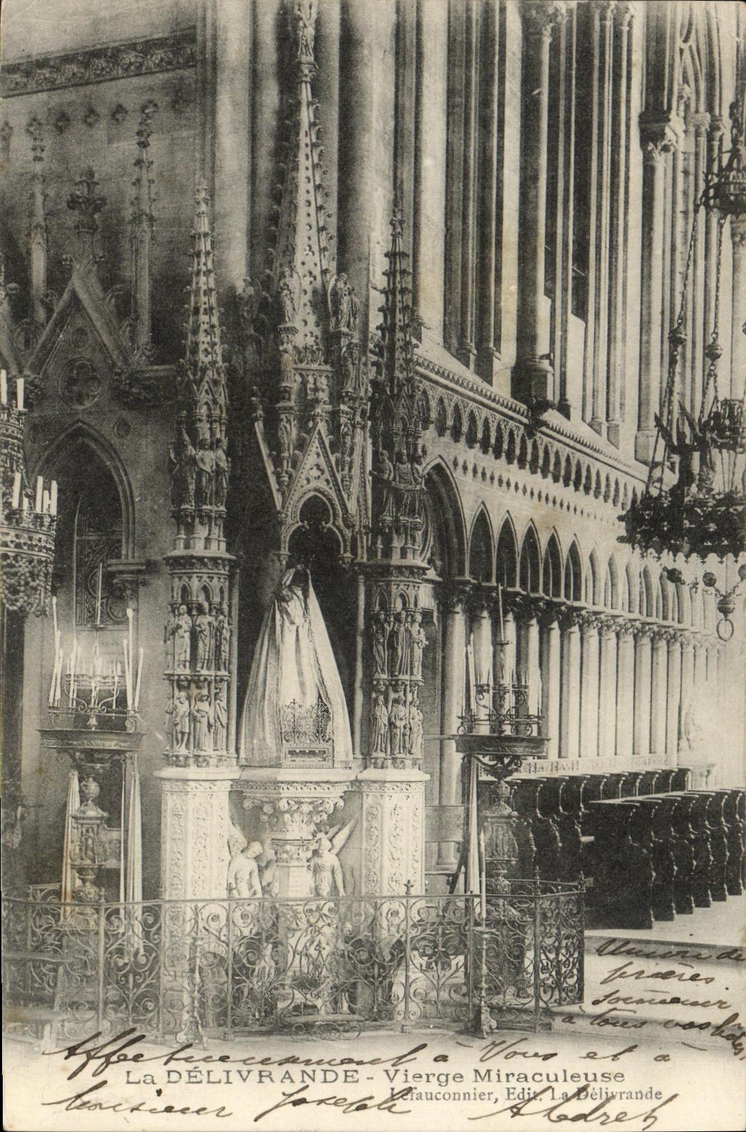 VINTAGE POSTCARD Virgin Delivrande Miraculous