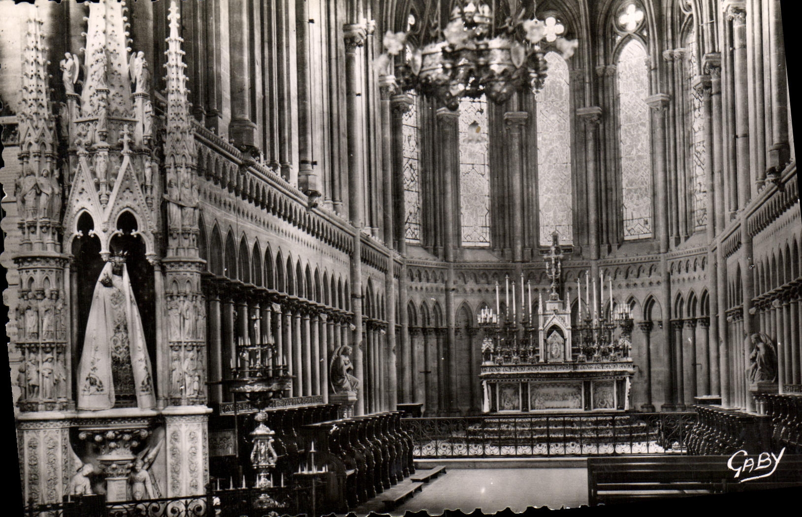 MODERN CARD Delivrande Notre Dame Interior of the Basilica
