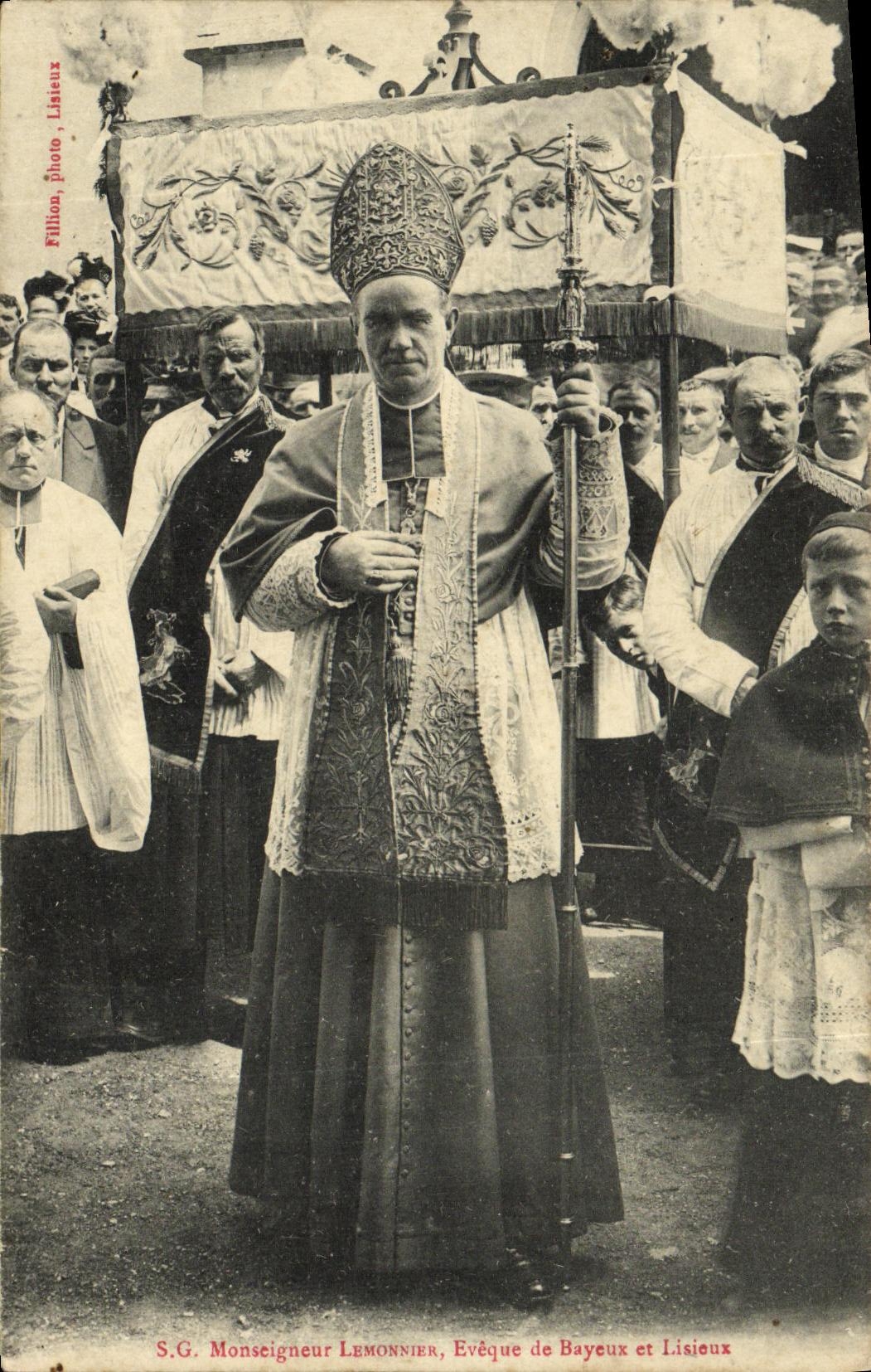 VINTAGE POSTCARD S G Monseigneur Eveque of Bayeux and Lisieux