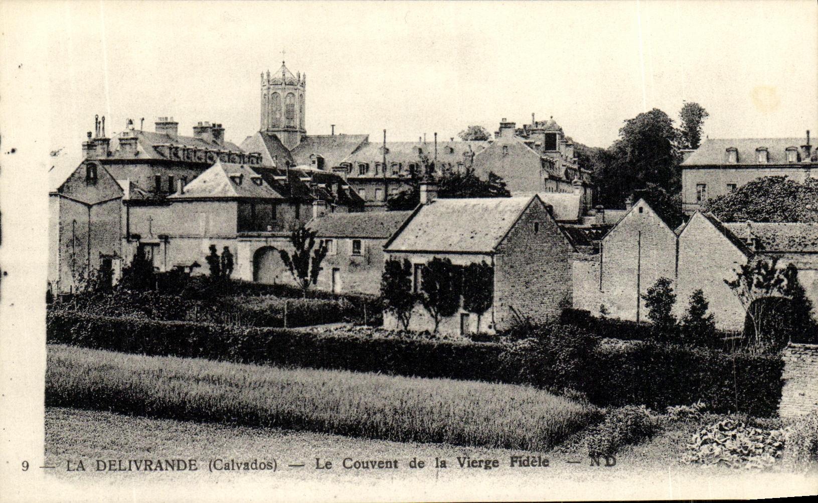 VINTAGE POSTCARD Delivrande the Convent of the Faithful Virgin