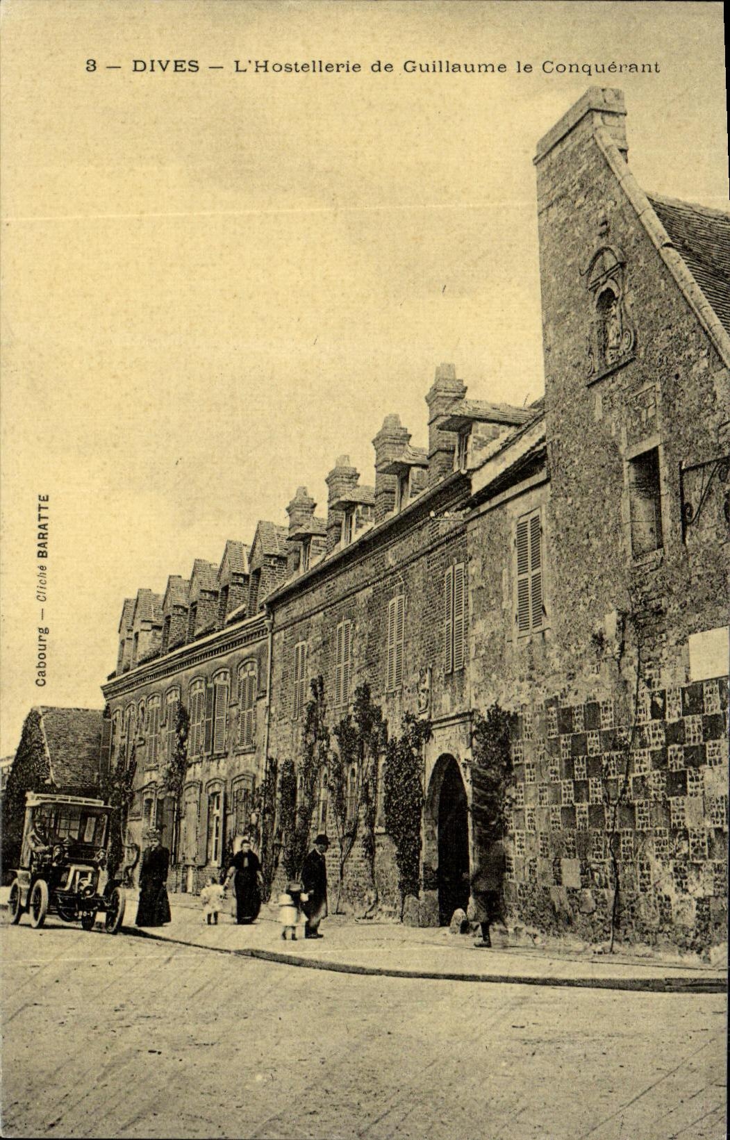 VINTAGE POSTCARD Divine L Automobile Fashionable country inn of William the Conqueror chart toilee