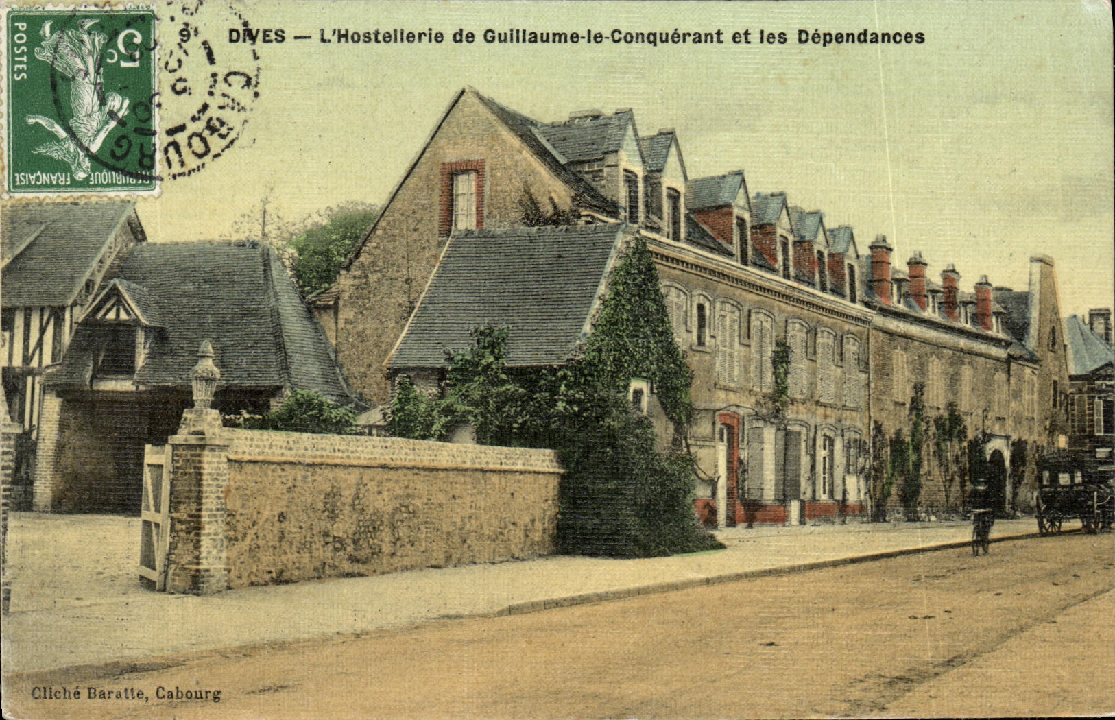 VINTAGE POSTCARD Divine L Fashionable country inn of William the Conqueror and the Dependences chart toilee