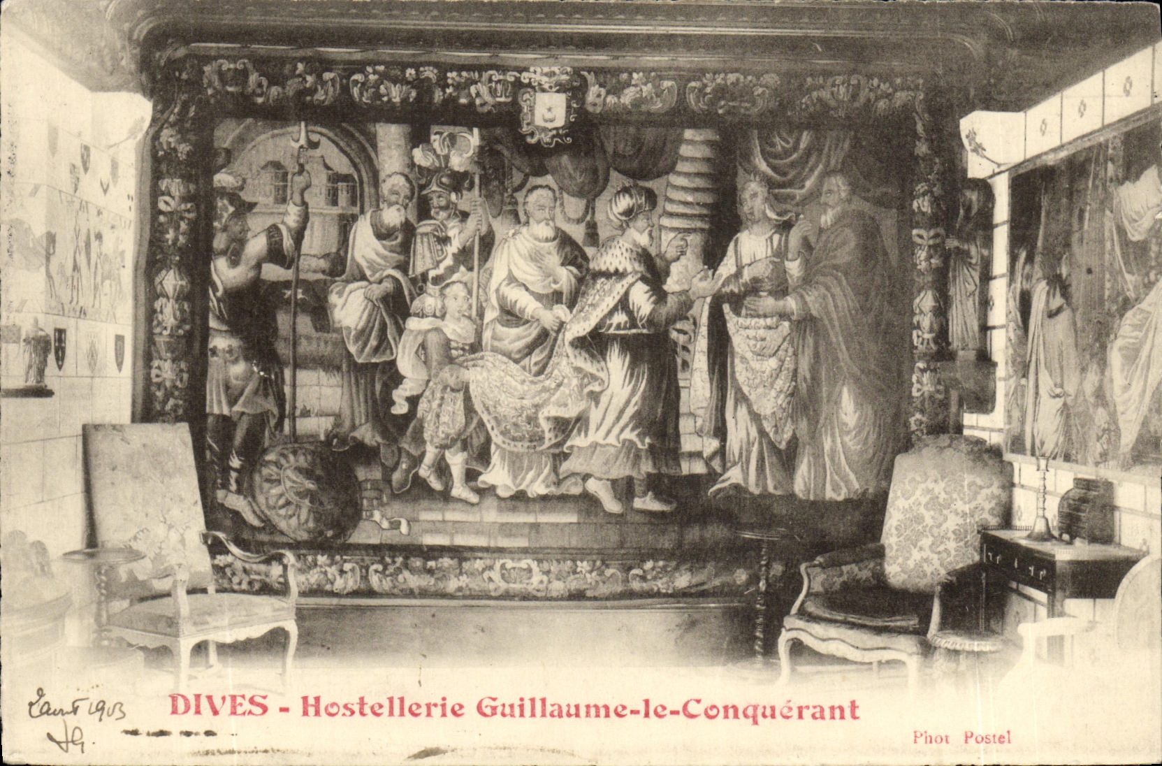 VINTAGE POSTCARD Divine William the Conqueror Fashionable country inn