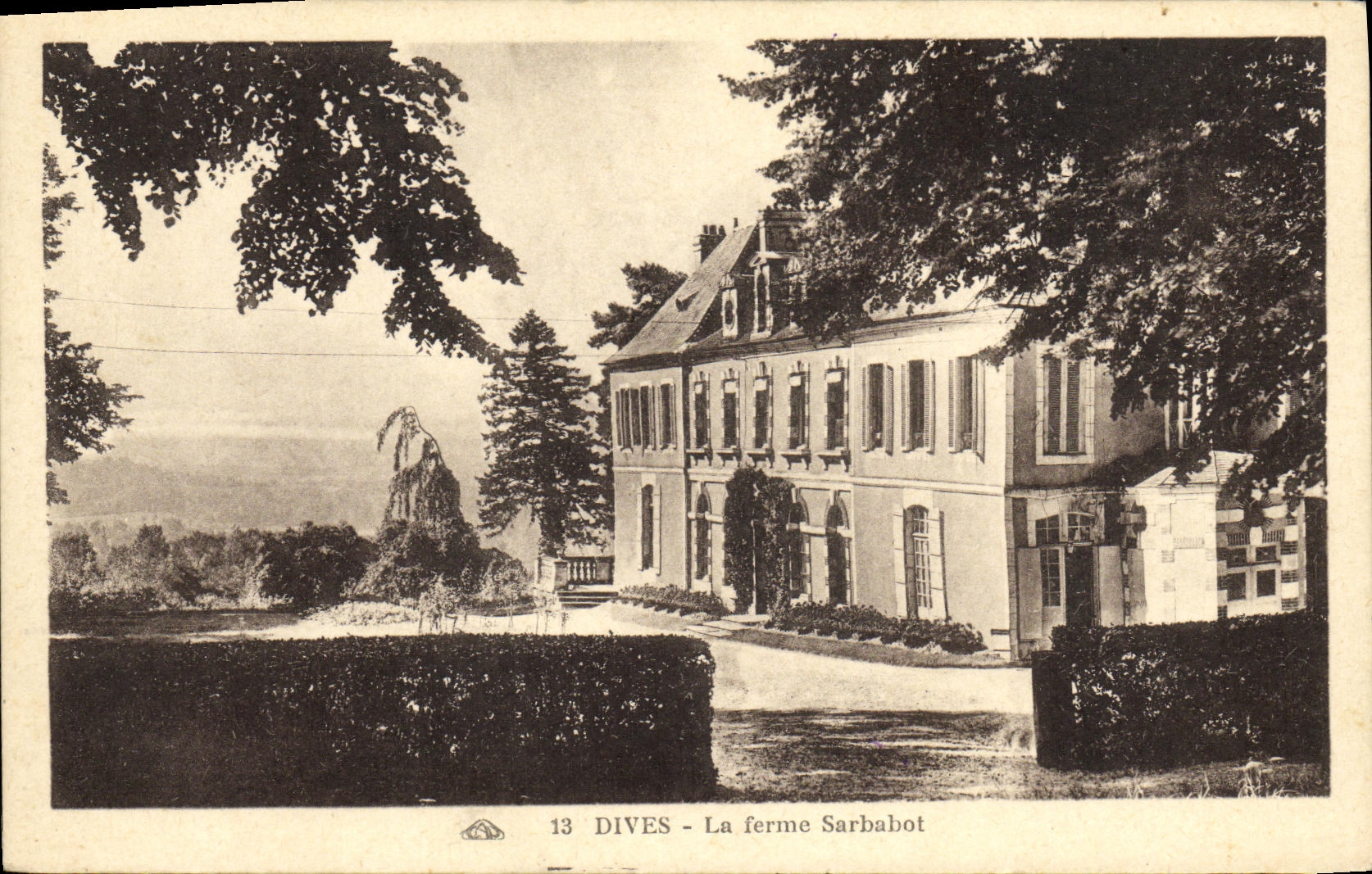 VINTAGE POSTCARD Divine on Sea the Sarbabot farm