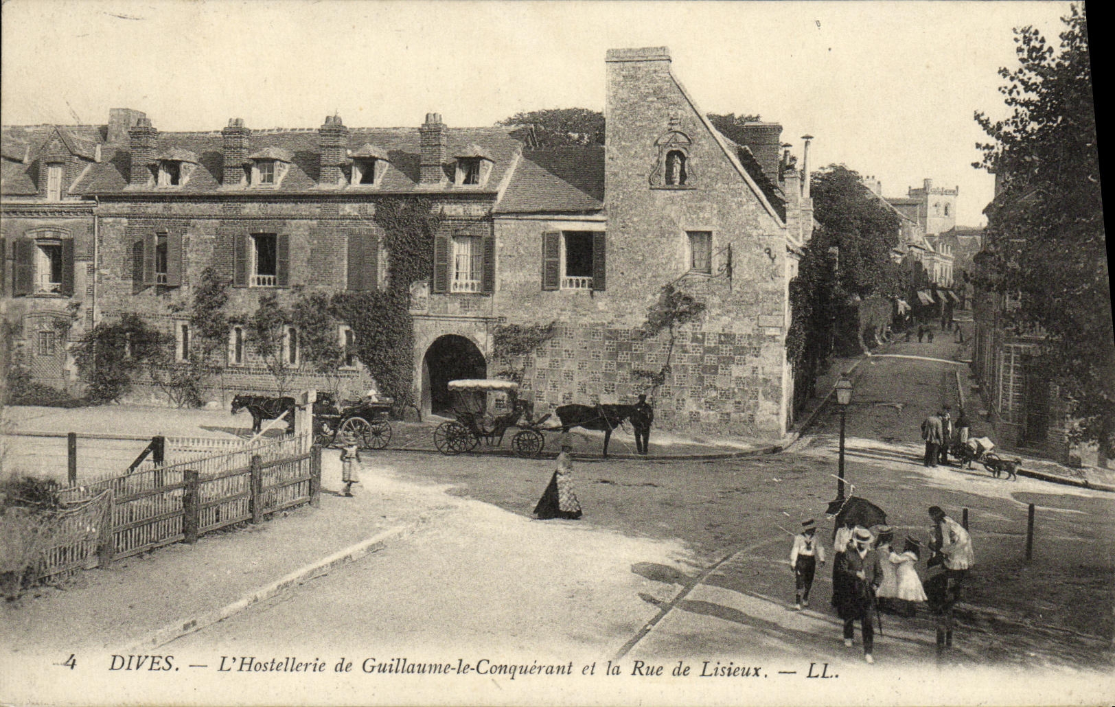 VINTAGE POSTCARD Divine L Fashionable country inn William the Conqueror and the Street of Lisieux