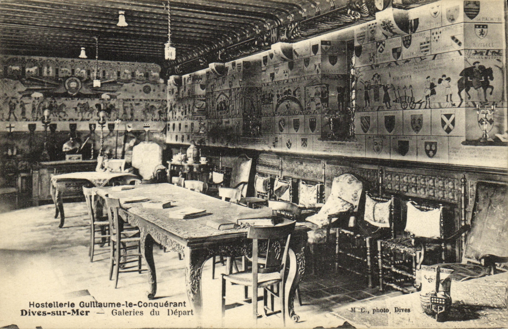 POSTAL Guillermo divino de la VENDIMIA el meson de moda del pais del conquistador en las galerias del mar de la salida