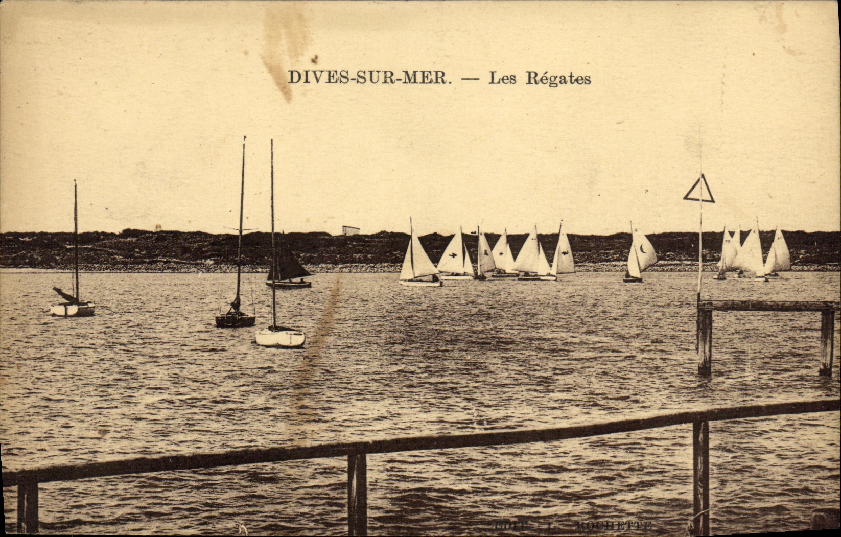 POSTAL de la VENDIMIA divina en el mar los barcos de los regattas