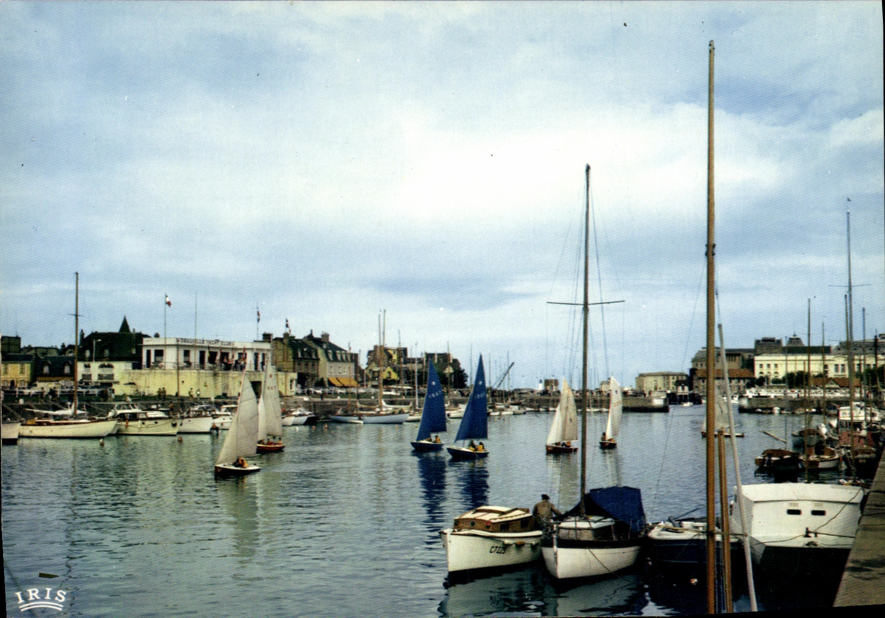 MODERN CARD Deauville the Basin of the Yachts and the sailing ships Boats
