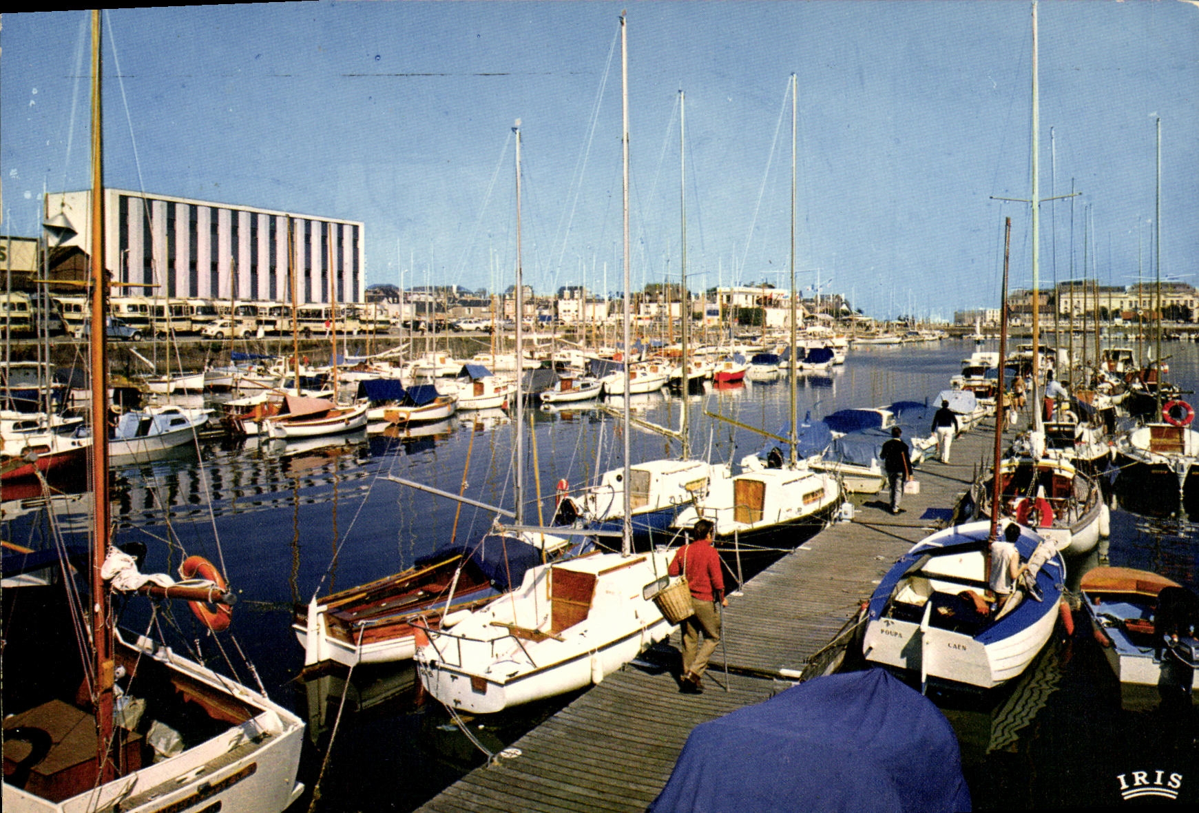 MODERN CARD Deauville the Basin of the Yachts Boats