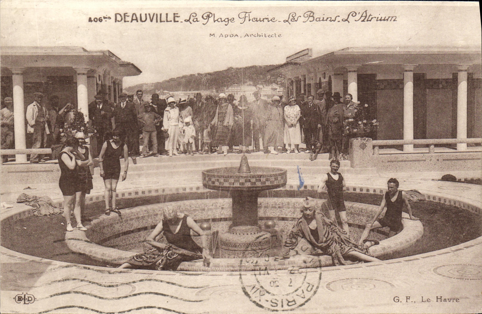 CPA Deauville Plage Fleurie Les Nouveaux Bains L Atrium