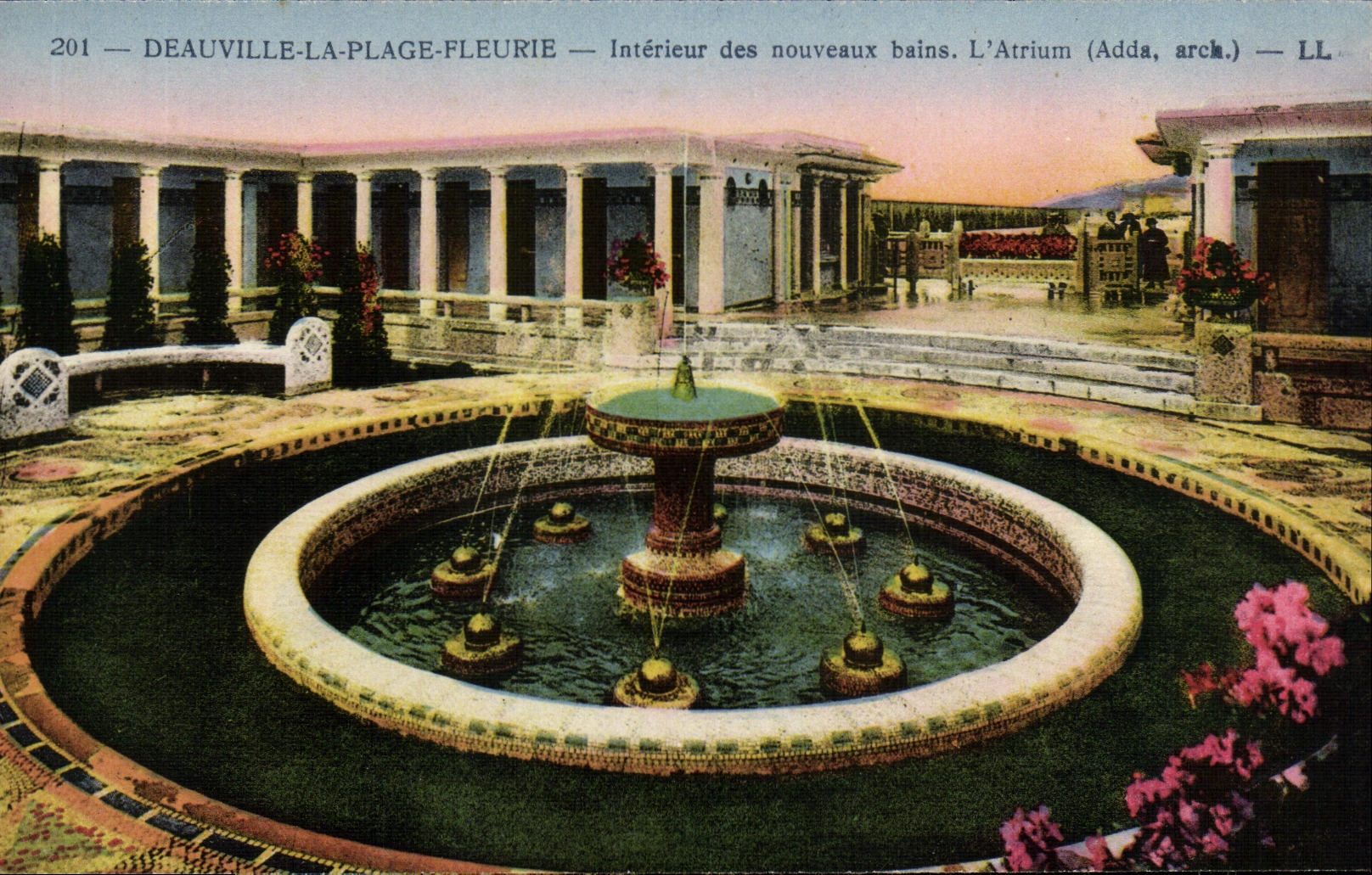 CPA Deauville Plage Fleurie Interieur des Nouveoux Bains L atrium