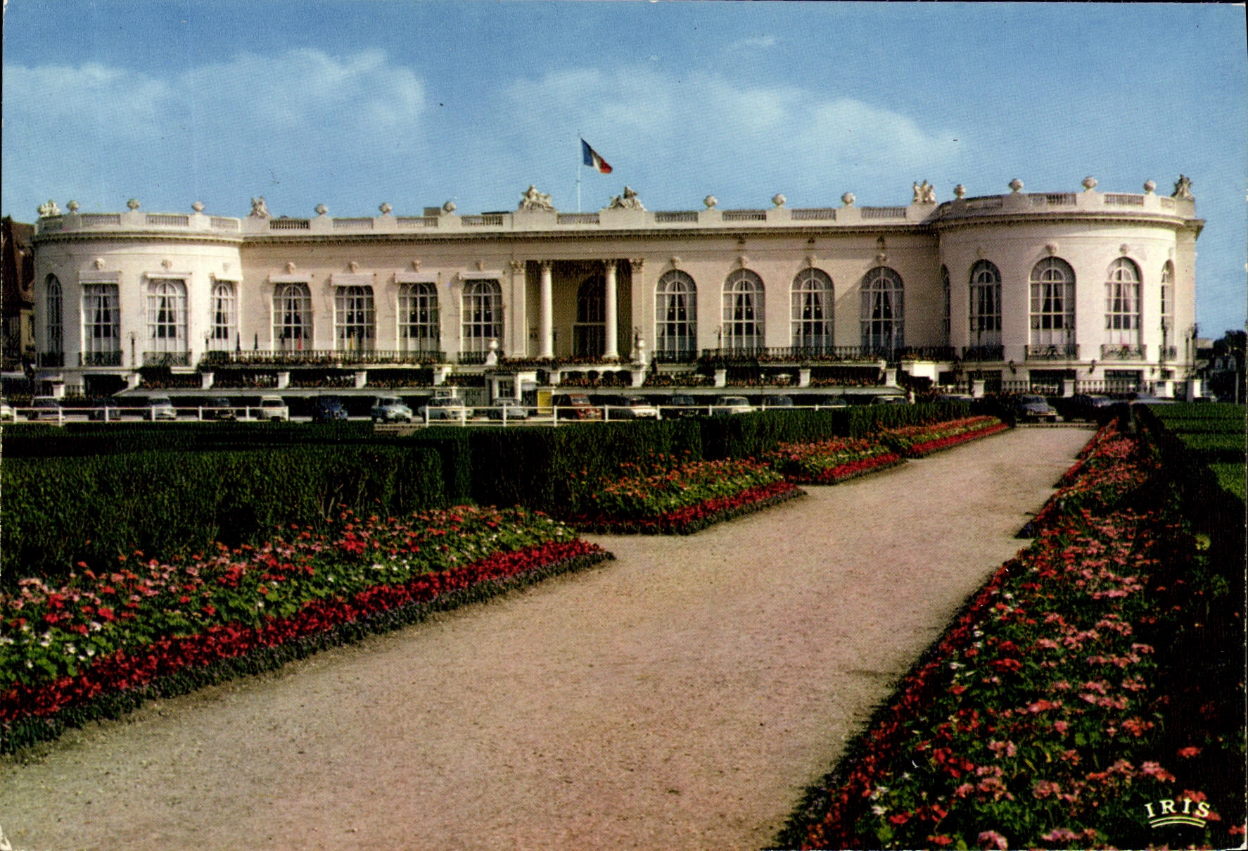 MODERN CARD Deauville the garden and the casino of Deauville