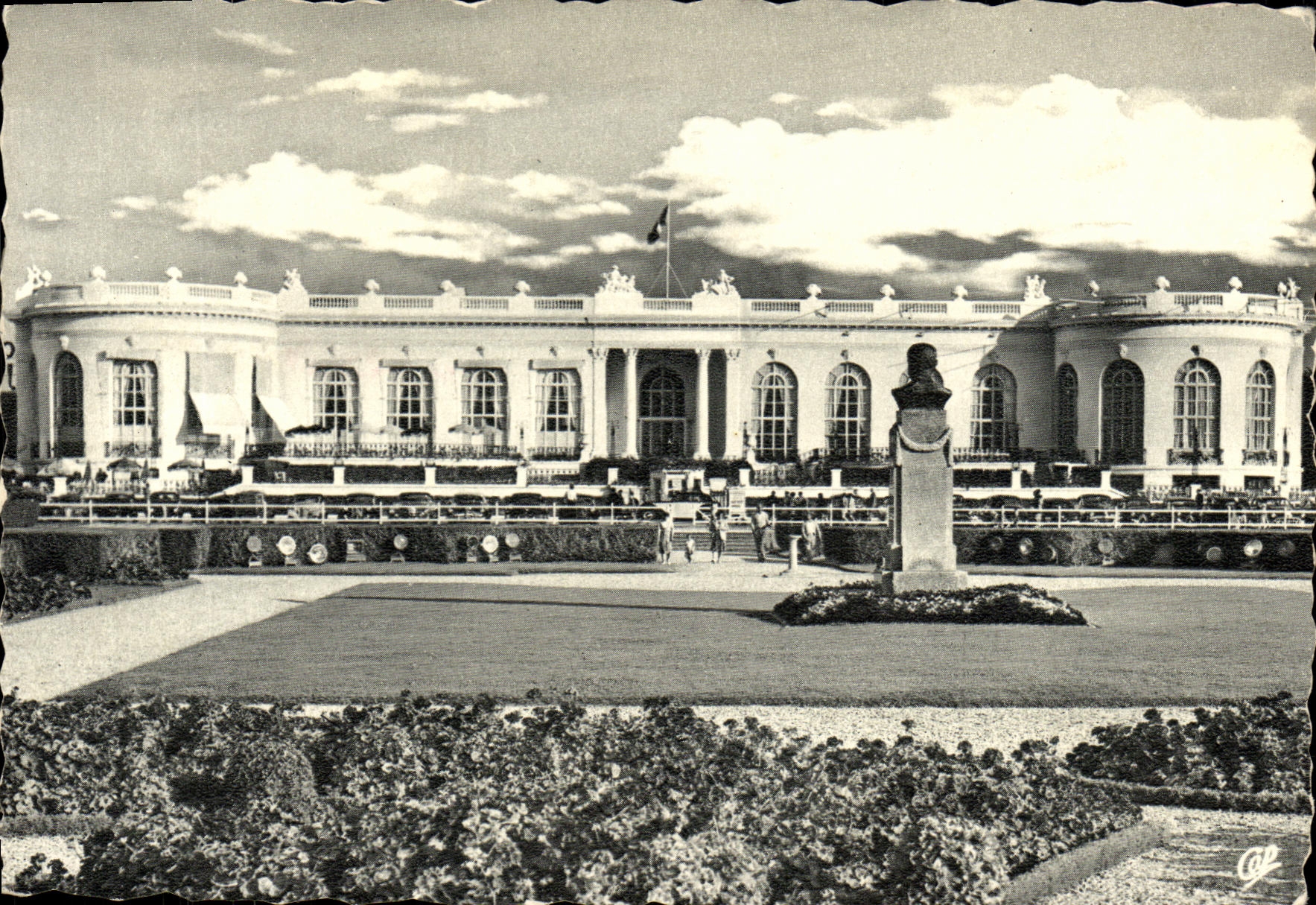 MODERN CARD Deauville Flowered Beach the Casino and gardens