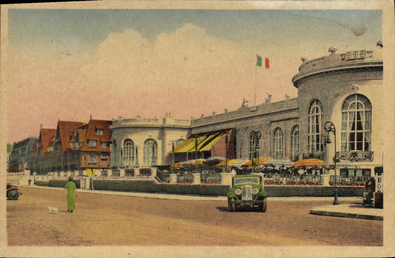 CPA Deauville Plage Fleurie Le Casino 
