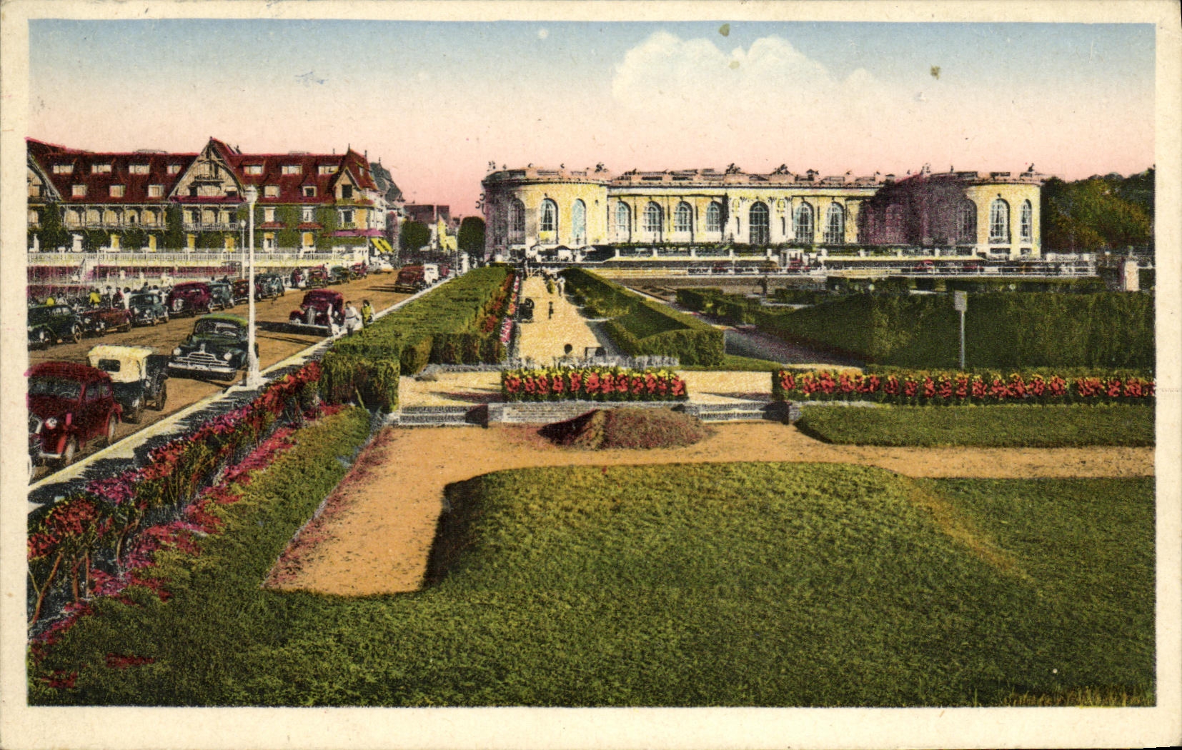 CPA Deauville Plage Fleurie Le Casino 