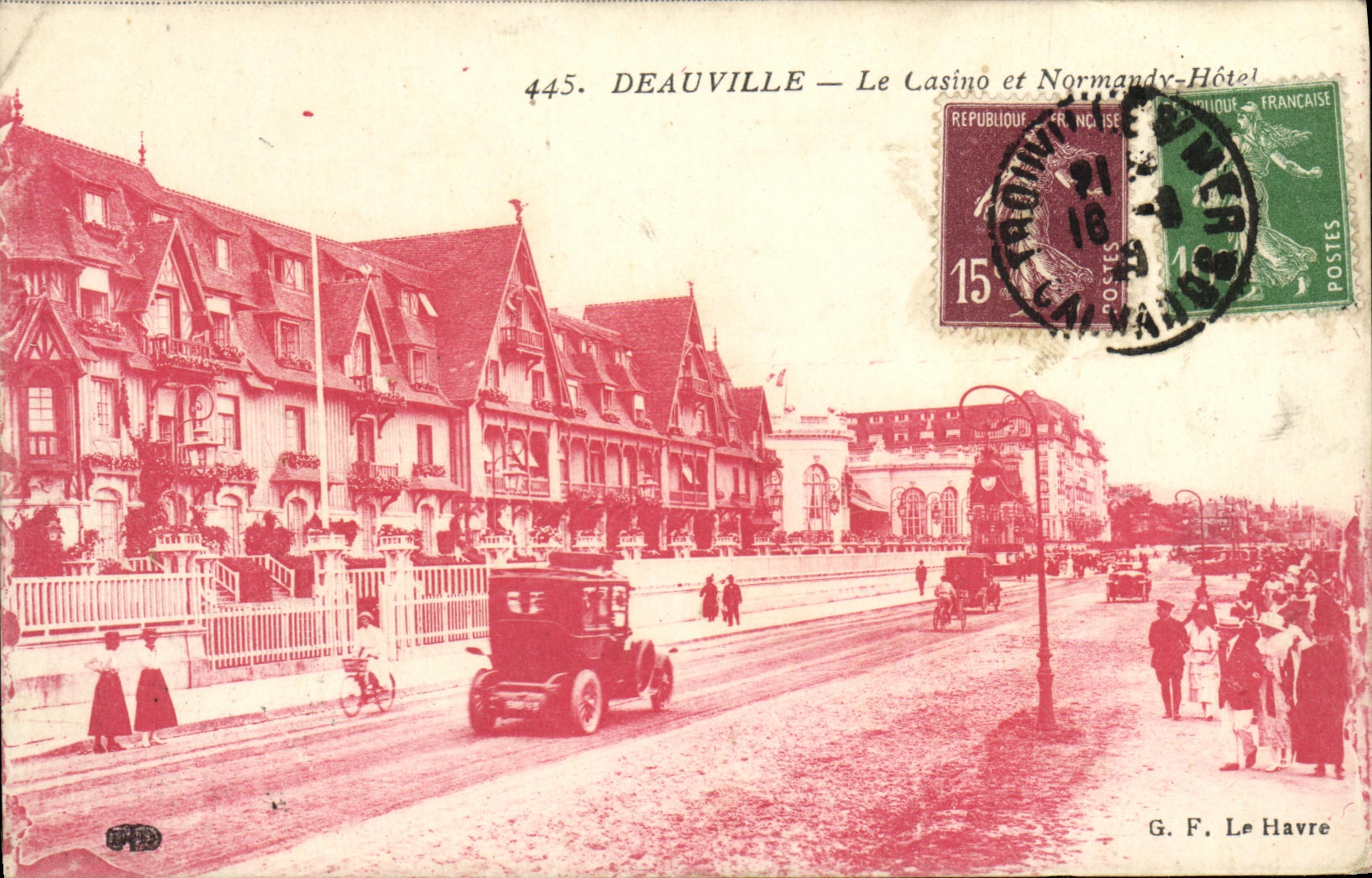 VINTAGE POSTCARD Deauville the Casino Normandy Hotel