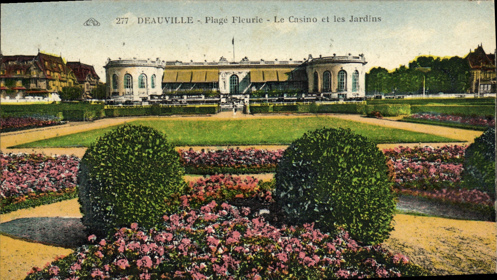 CPA Deauville Le Casino Plage Fleurie Le casino et les Jardins